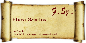 Flora Szorina névjegykártya